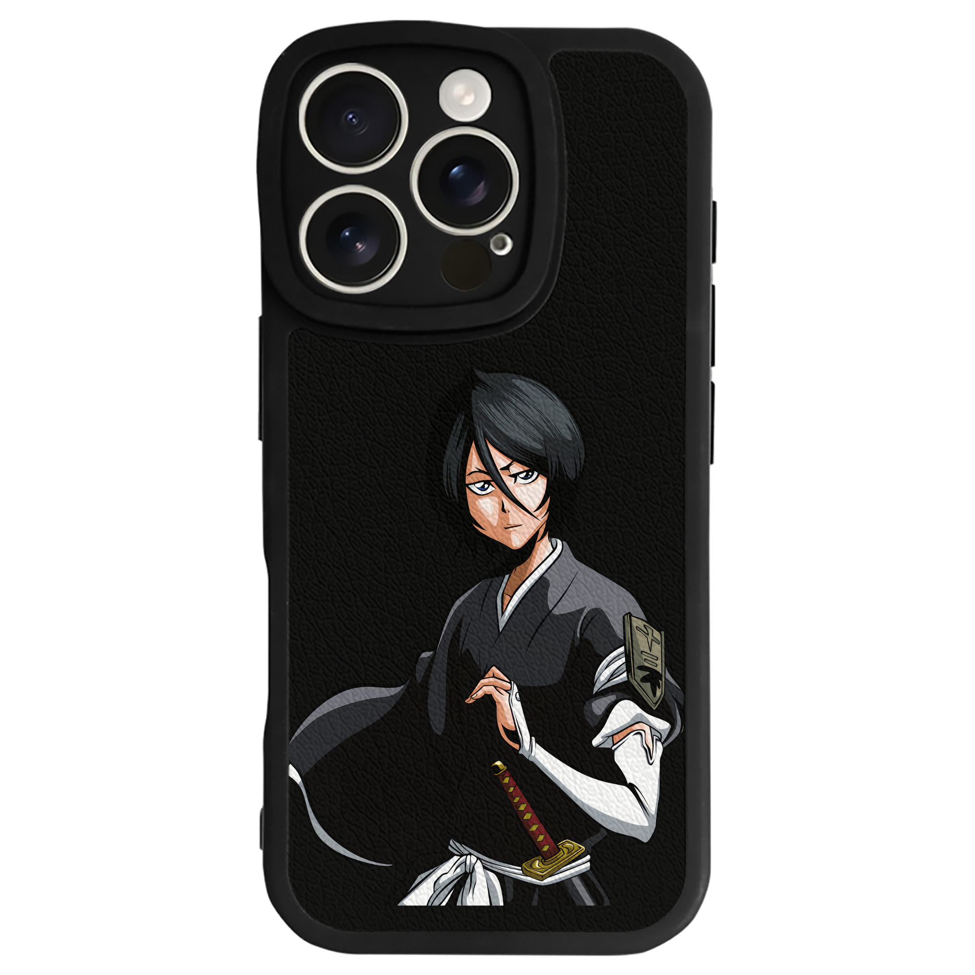 （画像用） ブリーチ 朽木ルキア BLEACH Kuchiki Rukia 【iPhone 16シリーズ対応】シリコンスマホケース（レザー調） 材質：シリコン